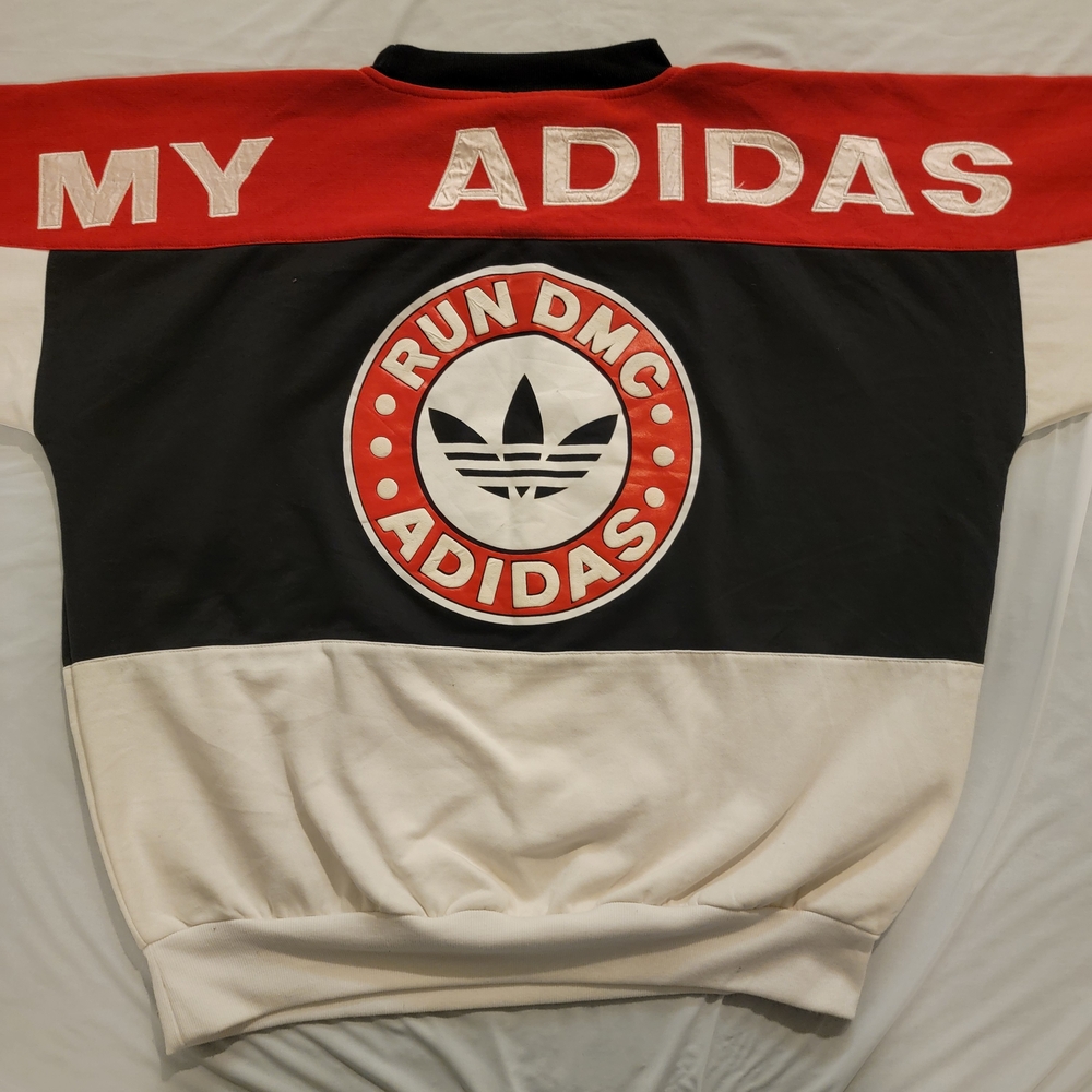 Adidas Men's RUN DMC Sweater - Red, Black, and White - Picture 11 of 16